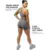 Gymreapers Athletic Seamless Shorts for Women – Squat Proof High Waisted Glute Scrunch, Quick Drying Biker, Yoga Running Gym(Overcast)