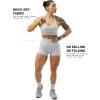 Gymreapers Athletic Seamless Shorts for Women – Squat Proof High Waisted Glute Scrunch, Quick Drying Biker, Yoga Running Gym(Pearl)