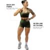 Gymreapers Athletic Seamless Shorts for Women – Squat Proof High Waisted Glute Scrunch, Quick Drying Biker, Yoga Running Gym(Ranger Green)