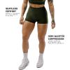 Gymreapers Athletic Seamless Shorts for Women – Squat Proof High Waisted Glute Scrunch, Quick Drying Biker, Yoga Running Gym(Ranger Green)