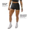 Gymreapers Athletic Seamless Shorts for Women – Squat Proof High Waisted Glute Scrunch, Quick Drying Biker, Yoga Running Gym(Storm)