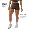 Gymreapers Athletic Seamless Shorts for Women – Squat Proof High Waisted Glute Scrunch, Quick Drying Biker, Yoga Running Gym(Toffee)