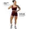 Gymreapers Athletic Seamless Shorts for Women – Squat Proof High Waisted Glute Scrunch, Quick Drying Biker, Yoga Running Gym(Wine)