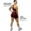 Gymreapers Athletic Seamless Shorts for Women – Squat Proof High Waisted Glute Scrunch, Quick Drying Biker, Yoga Running Gym(Wine)