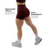 Gymreapers Athletic Seamless Shorts for Women – Squat Proof High Waisted Glute Scrunch, Quick Drying Biker, Yoga Running Gym(Wine)