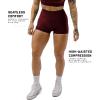 Gymreapers Athletic Seamless Shorts for Women – Squat Proof High Waisted Glute Scrunch, Quick Drying Biker, Yoga Running Gym(Wine)