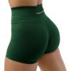 Gymreapers Athletic Seamless Shorts for Women – Squat Proof High Waisted Glute Scrunch, Quick Drying Biker, Yoga Running Gym(Evergreen)