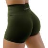 Gymreapers Athletic Seamless Shorts for Women – Squat Proof High Waisted Glute Scrunch, Quick Drying Biker, Yoga Running Gym(Ranger Green)