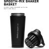 Gymreapers Stainless Steel Protein Shaker Bottle – Double Wall Insulated, Leak Proof, BPA-Free Metal Vacuum Blender Cup For Gym, Sports, Pre & Post-Workout Cold Hydration – 26 OZ (Black)(Black)