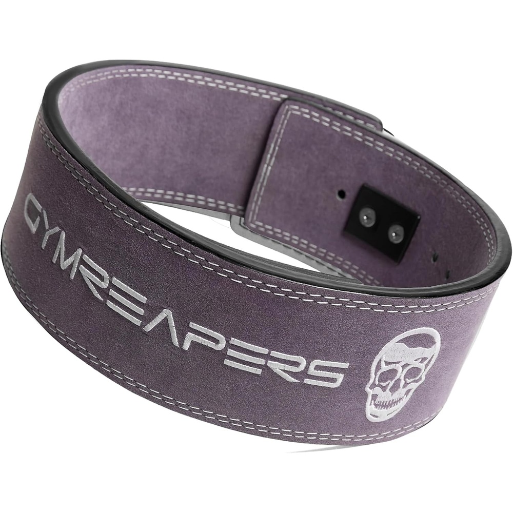 image:imageGymreapers 10MM Lever Weightlifting Belt Leather Adjustable Heavy Duty Buckle Belt IPF Approved for Powerlifting Weightlifting and Strength TrainingLilac
