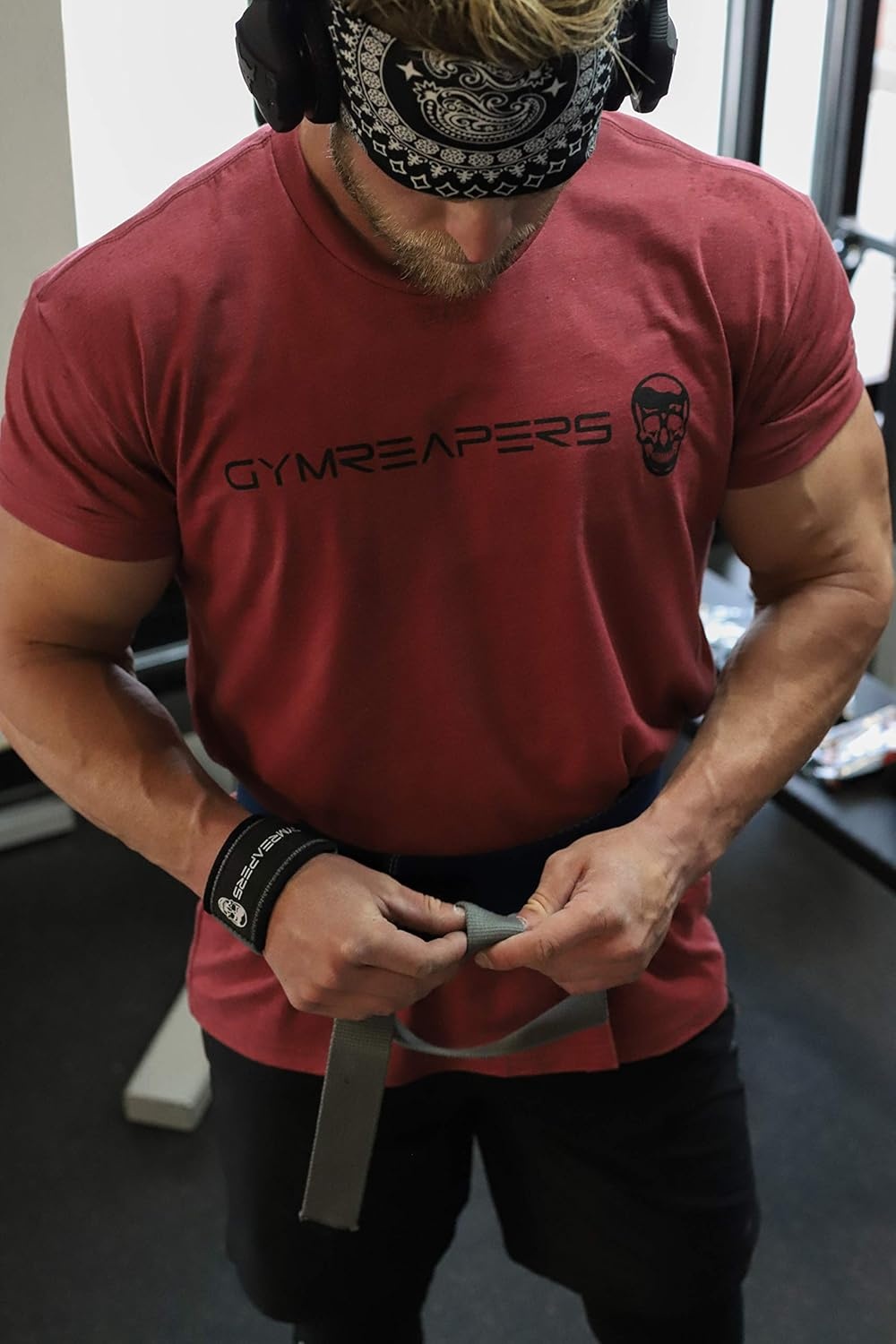 image:imageGymreapers Lifting Wrist Straps for Weightlifting Bodybuilding Powerlifting Strength Training amp Deadlifts Padded Neoprene with 18 inch CottonGray