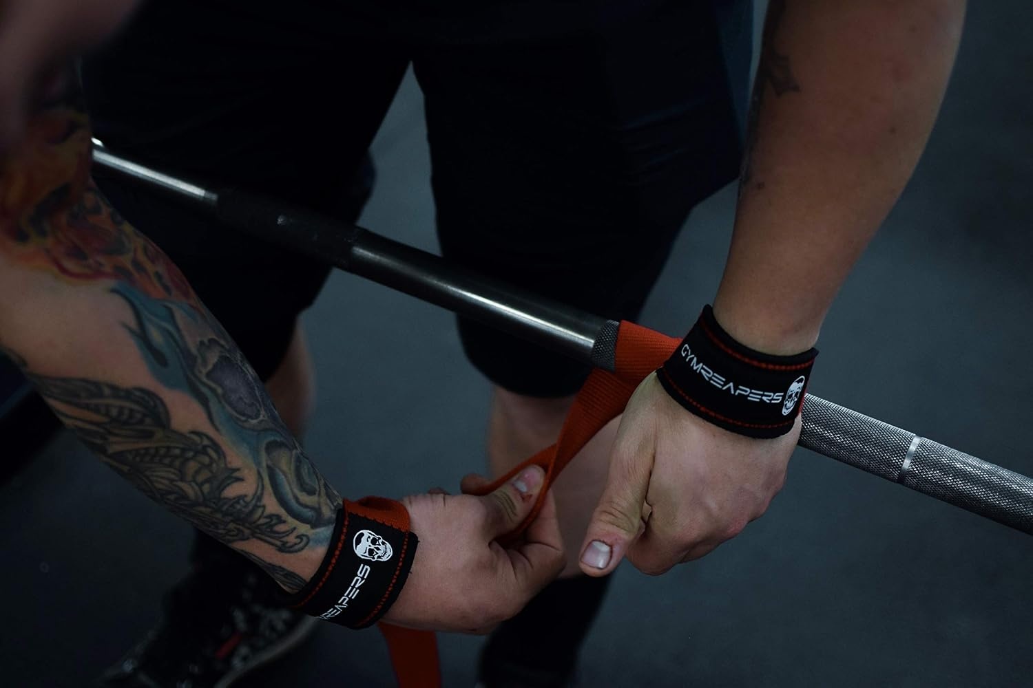 image:imageGymreapers Lifting Wrist Straps for Weightlifting Bodybuilding Powerlifting Strength Training amp Deadlifts Padded Neoprene with 18 inch CottonRed