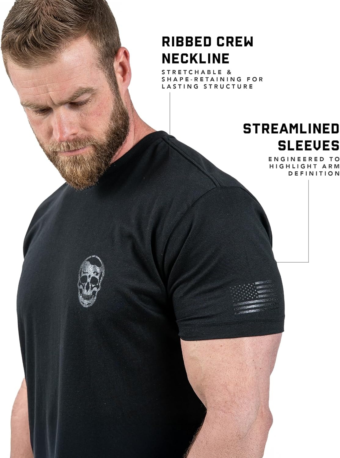 image:imageGymreapers Valor Moisture Wicking TShirts for Men Short Sleeve Workout Gym Shirts Running Athletic Tees amp Dry Fit TshirtBlackBlack