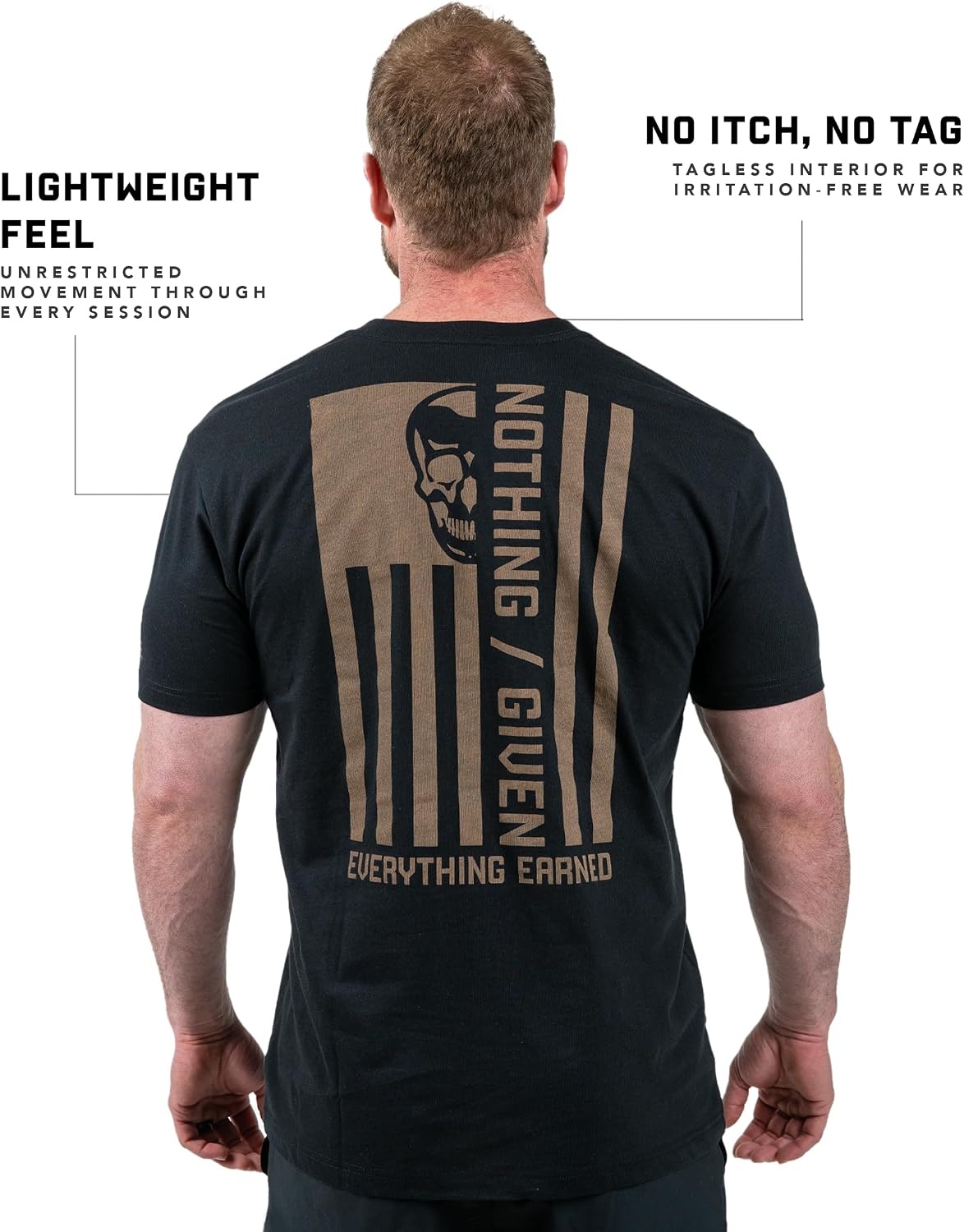 image:imageGymreapers Valor Moisture Wicking TShirts for Men Short Sleeve Workout Gym Shirts Running Athletic Tees amp Dry Fit TshirtBlackKhaki