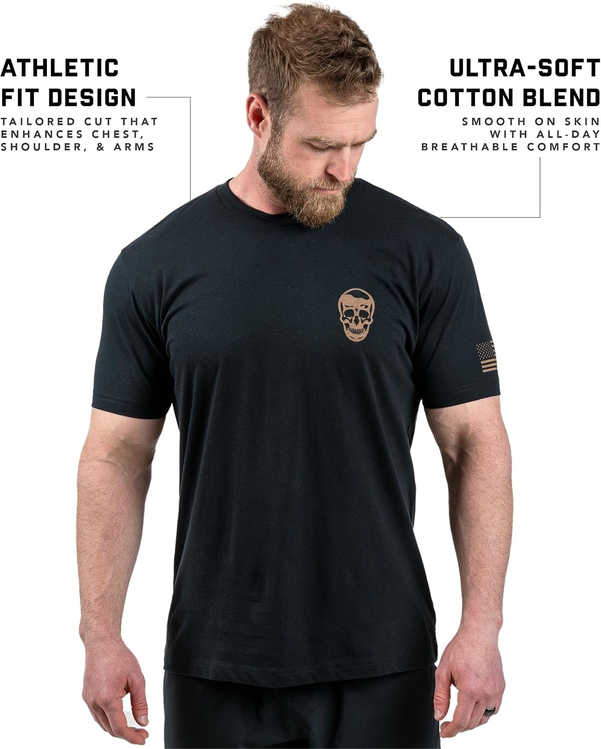 image:imageGymreapers Valor Moisture Wicking TShirts for Men Short Sleeve Workout Gym Shirts Running Athletic Tees amp Dry Fit TshirtBlackKhaki