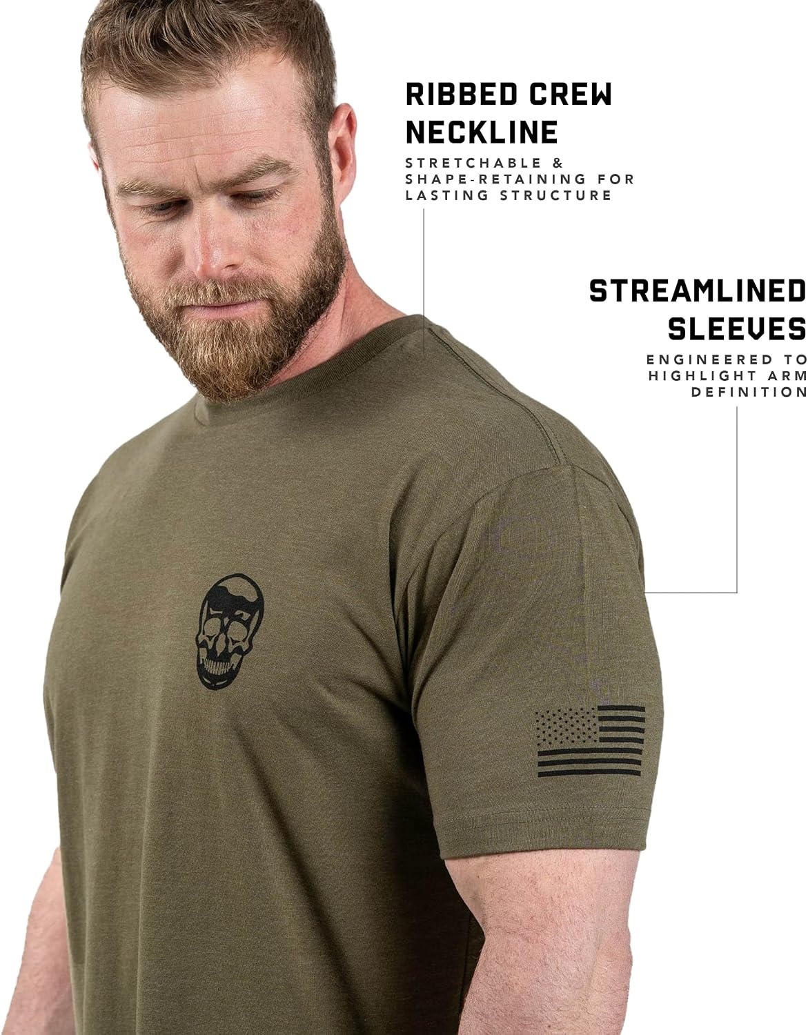 image:imageGymreapers Valor Moisture Wicking TShirts for Men Short Sleeve Workout Gym Shirts Running Athletic Tees amp Dry Fit TshirtMilitary Green