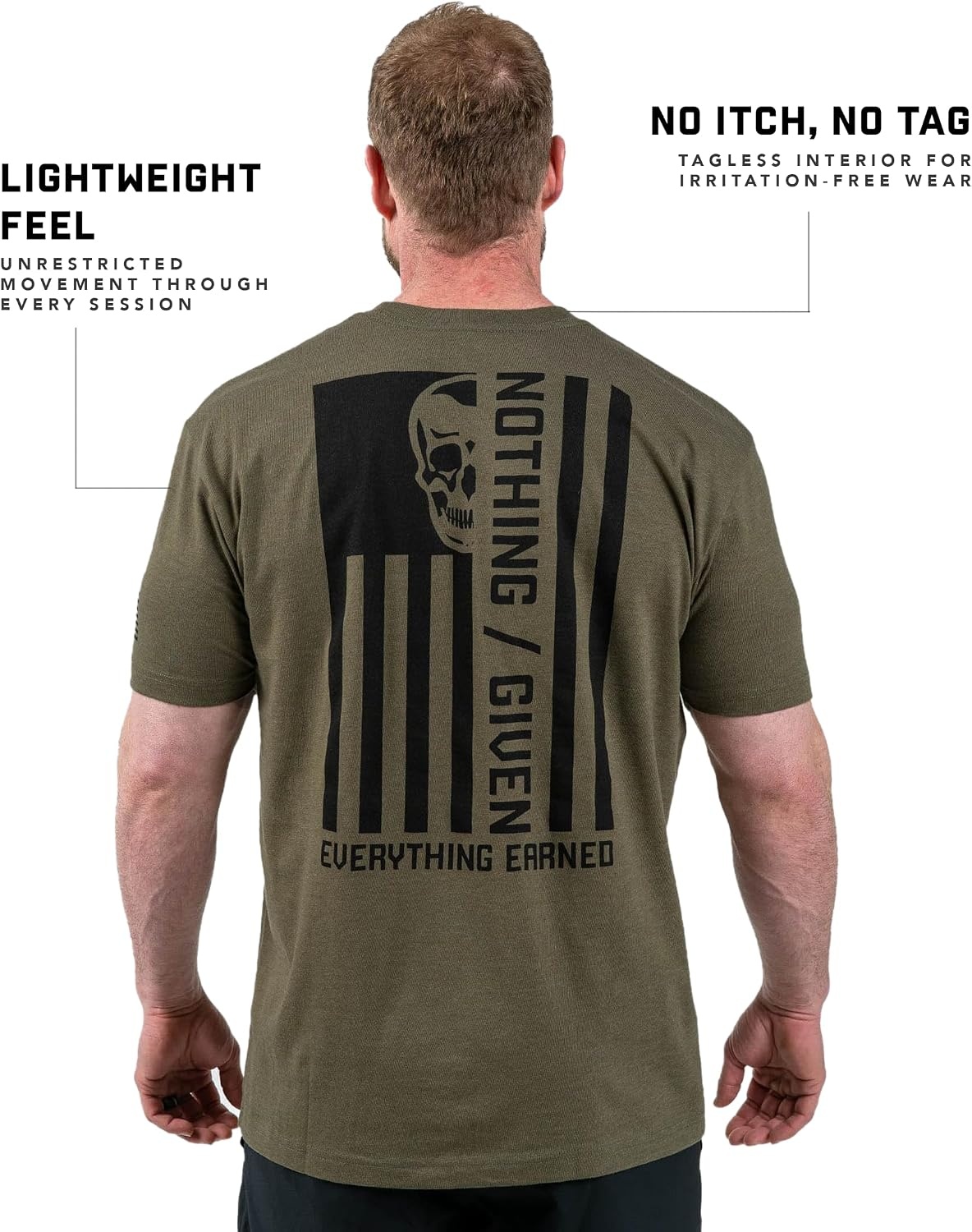 image:imageGymreapers Valor Moisture Wicking TShirts for Men Short Sleeve Workout Gym Shirts Running Athletic Tees amp Dry Fit TshirtMilitary Green