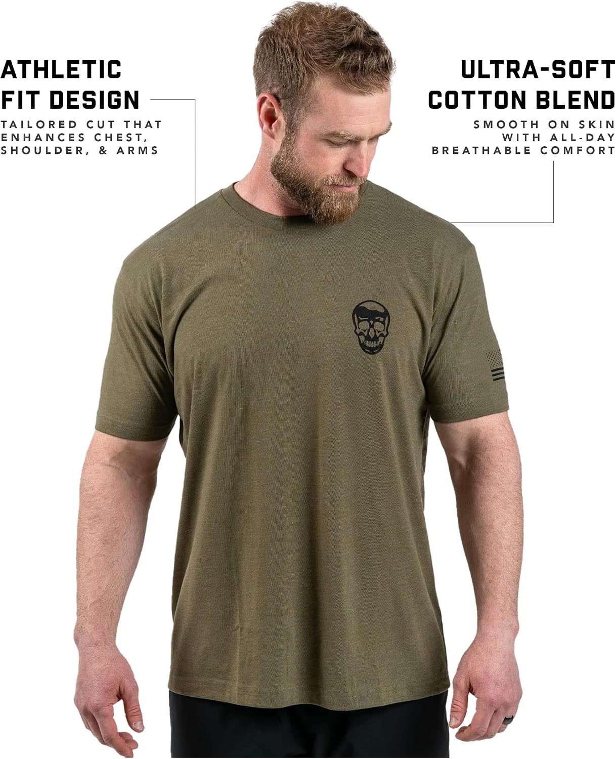 image:imageGymreapers Valor Moisture Wicking TShirts for Men Short Sleeve Workout Gym Shirts Running Athletic Tees amp Dry Fit TshirtMilitary Green