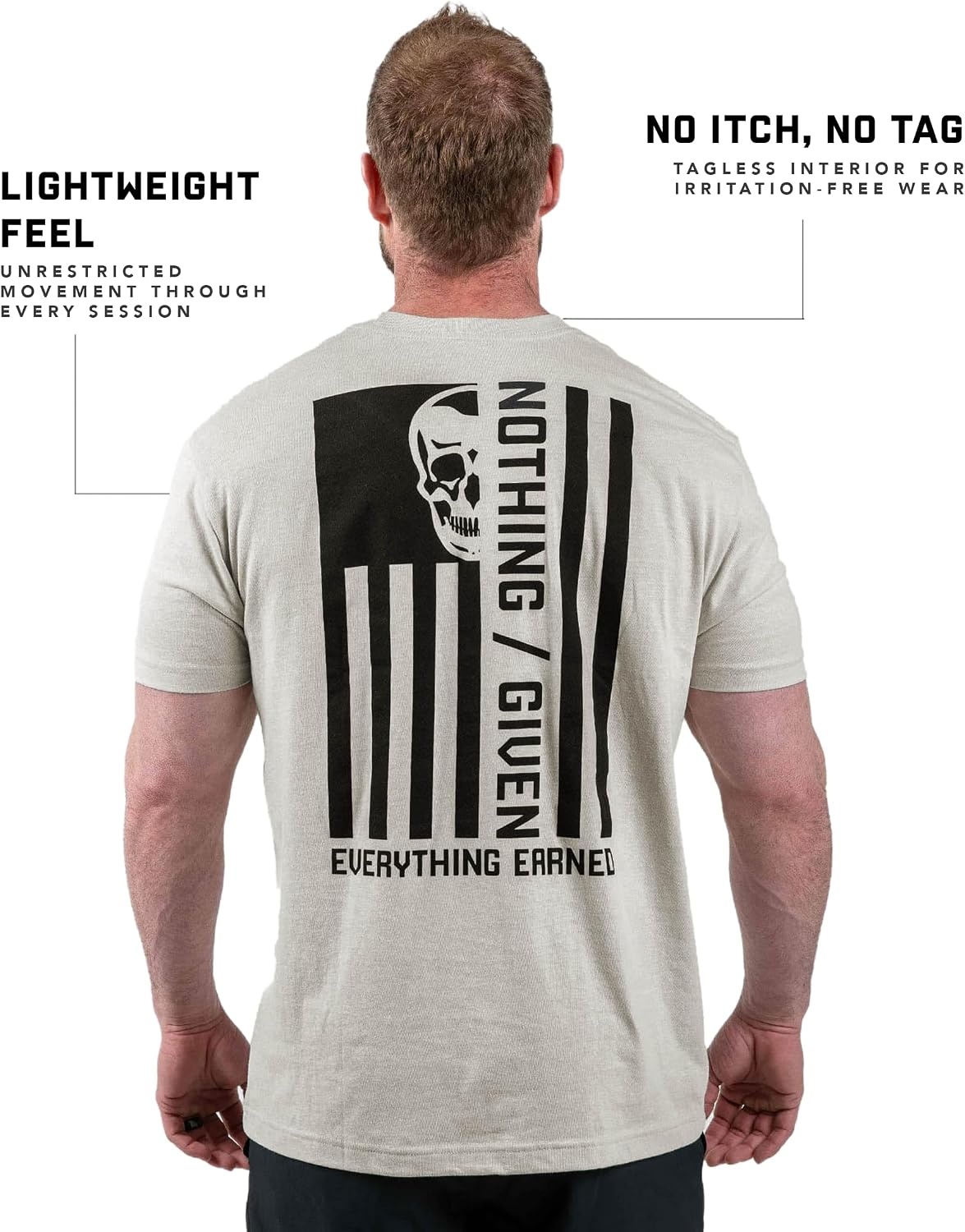 image:imageGymreapers Valor Moisture Wicking TShirts for Men Short Sleeve Workout Gym Shirts Running Athletic Tees amp Dry Fit TshirtSand