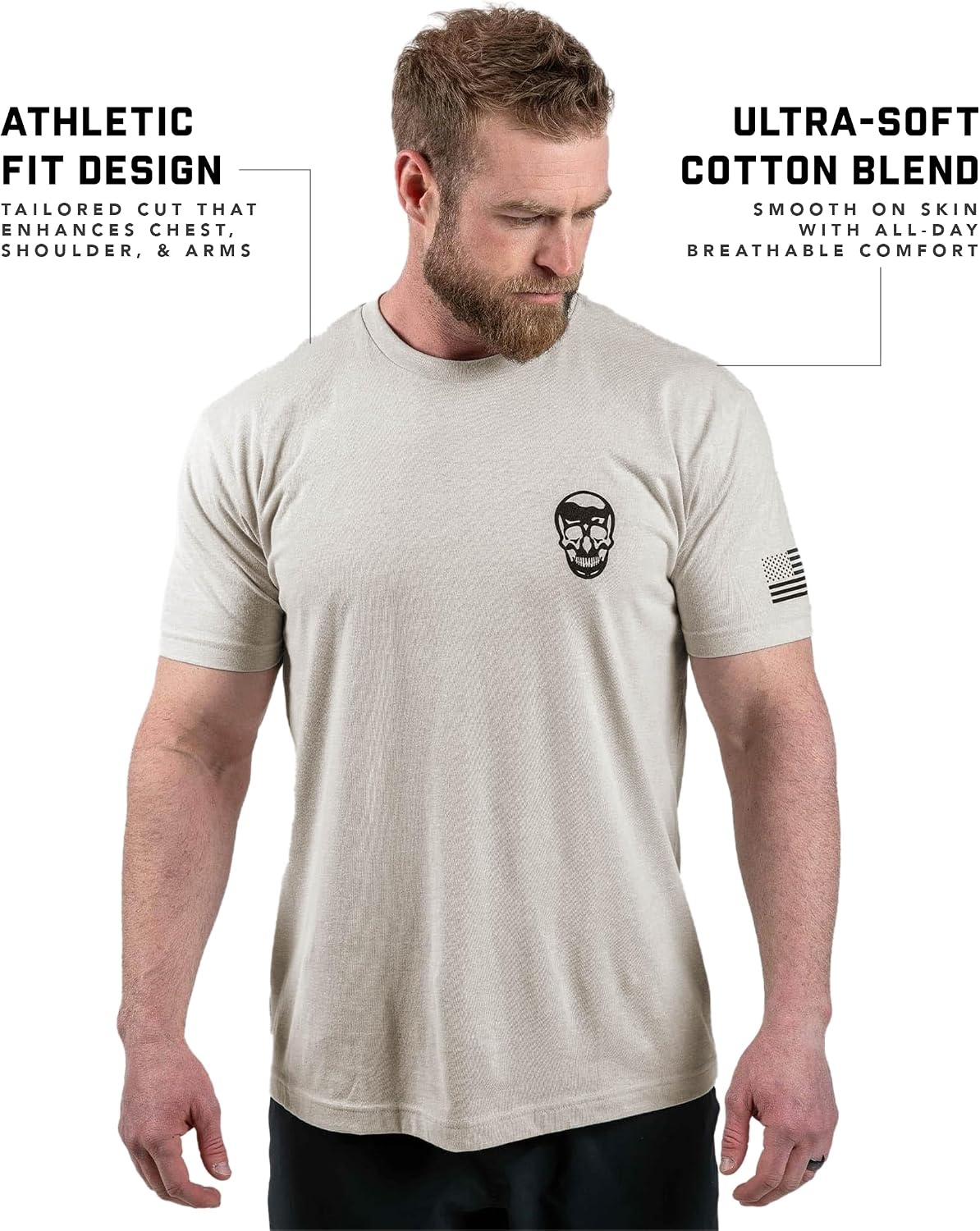 image:imageGymreapers Valor Moisture Wicking TShirts for Men Short Sleeve Workout Gym Shirts Running Athletic Tees amp Dry Fit TshirtSand