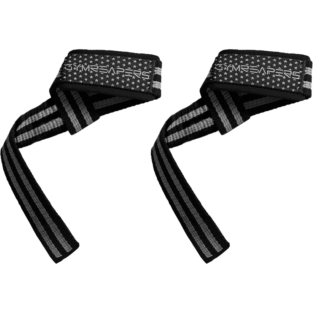 image:imageGymreapers Lifting Wrist Straps for Weightlifting Bodybuilding Powerlifting Strength Training amp Deadlifts Padded Neoprene with 18 inch CottonGrayUSA