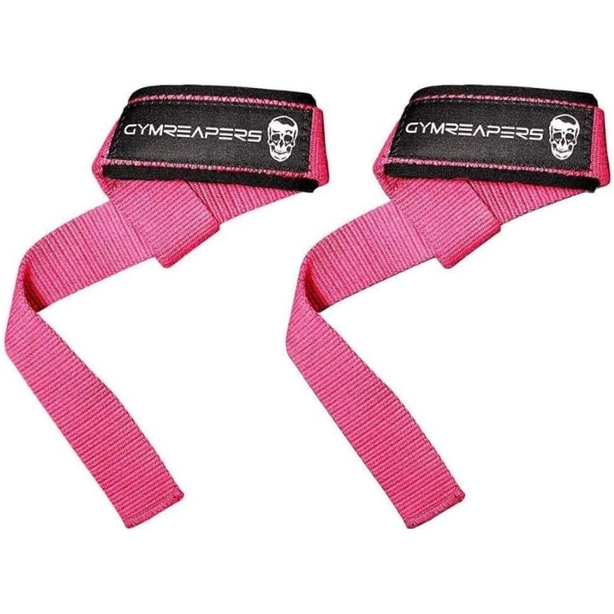 image:imageGymreapers Lifting Wrist Straps for Weightlifting Bodybuilding Powerlifting Strength Training amp Deadlifts Padded Neoprene with 18 inch CottonPink