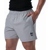 Gymreapers Conquer Mens Gym Shorts – Athletic Workout Training Shorts for Men, Quick Dry Stretch Pockets, Linerless 5″ 7″ 9″(Gray)