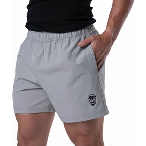 Gymreapers Conquer Mens Gym Shorts – Athletic Workout Training Shorts for Men, Quick Dry Stretch Pockets, Linerless 5″ 7″ 9″(Gray)