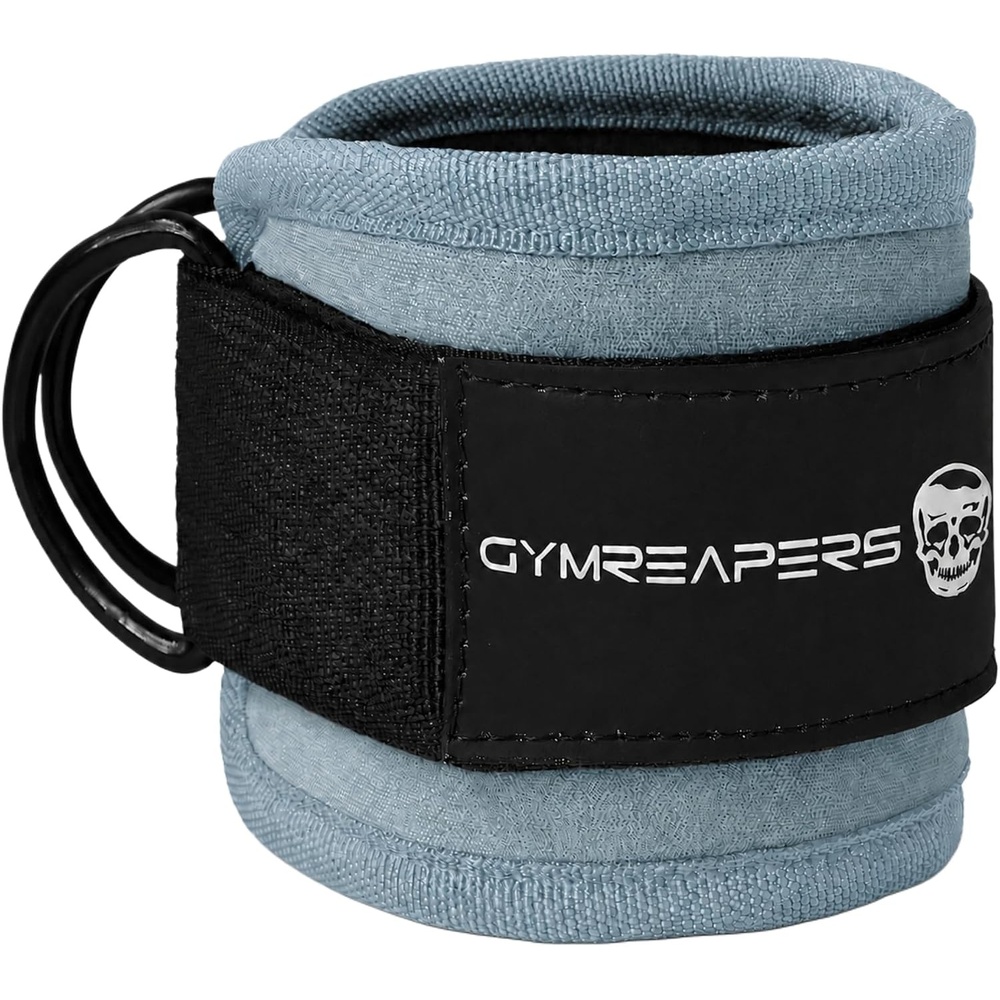 image:imageGymreapers Ankle Straps For Cable Machine Kickbacks Glute Workouts Lower Body Exercises Adjustable Leg Straps with Neoprene PaddingBlue