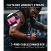 Gymreapers GripLink Lifting Straps – Heavy Duty D-Ring Weight Lifting Wrist Straps with Anti-Slip Silicone Grip Beads, Adjustable Support for Deadlifts, Powerlifting, Cable Machines & Gym Training(Pink)