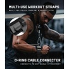 Gymreapers GripLink Lifting Straps – Heavy Duty D-Ring Weight Lifting Wrist Straps with Anti-Slip Silicone Grip Beads, Adjustable Support for Deadlifts, Powerlifting, Cable Machines & Gym Training(Gray)