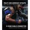 Gymreapers GripLink Lifting Straps – Heavy Duty D-Ring Weight Lifting Wrist Straps with Anti-Slip Silicone Grip Beads, Adjustable Support for Deadlifts, Powerlifting, Cable Machines & Gym Training(Electric Blue)