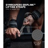 Gymreapers GripLink Lifting Straps – Heavy Duty D-Ring Weight Lifting Wrist Straps with Anti-Slip Silicone Grip Beads, Adjustable Support for Deadlifts, Powerlifting, Cable Machines & Gym Training(Gray)