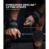 Gymreapers GripLink Lifting Straps – Heavy Duty D-Ring Weight Lifting Wrist Straps with Anti-Slip Silicone Grip Beads, Adjustable Support for Deadlifts, Powerlifting, Cable Machines & Gym Training(Black/White)