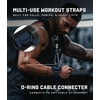 Gymreapers GripLink Lifting Straps – Heavy Duty D-Ring Weight Lifting Wrist Straps with Anti-Slip Silicone Grip Beads, Adjustable Support for Deadlifts, Powerlifting, Cable Machines & Gym Training(Navy)