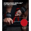 Gymreapers GripLink Lifting Straps – Heavy Duty D-Ring Weight Lifting Wrist Straps with Anti-Slip Silicone Grip Beads, Adjustable Support for Deadlifts, Powerlifting, Cable Machines & Gym Training(Red)