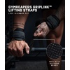 Gymreapers GripLink Lifting Straps – Heavy Duty D-Ring Weight Lifting Wrist Straps with Anti-Slip Silicone Grip Beads, Adjustable Support for Deadlifts, Powerlifting, Cable Machines & Gym Training(Black/Black)