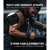 Gymreapers GripLink Lifting Straps – Heavy Duty D-Ring Weight Lifting Wrist Straps with Anti-Slip Silicone Grip Beads, Adjustable Support for Deadlifts, Powerlifting, Cable Machines & Gym Training(Black/Black)