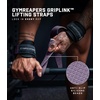 Gymreapers GripLink Lifting Straps – Heavy Duty D-Ring Weight Lifting Wrist Straps with Anti-Slip Silicone Grip Beads, Adjustable Support for Deadlifts, Powerlifting, Cable Machines & Gym Training(Lilac)