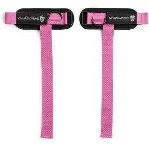 Gymreapers GripLink Lifting Straps – Heavy Duty D-Ring Weight Lifting Wrist Straps with Anti-Slip Silicone Grip Beads, Adjustable Support for Deadlifts, Powerlifting, Cable Machines & Gym Training(Pink)