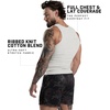 Gymreapers Mens Tank Tops Ribbed Sleeveless Undershirts – Cotton Fit Compression Tank for Gym, Workout & Training – Pack of 3(White)